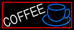 White Cup Blue Coffee Neon Sign