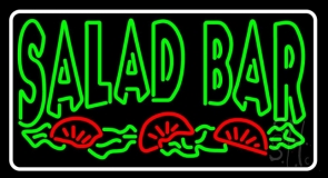 Green Block Salad Bar Neon Sign