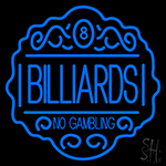 Billiards No Gambling Neon Sign