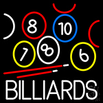 Billiards With Logo Neon Sign