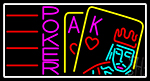Poker With Border 3 Neon Sign