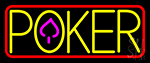 Poker With Border 4 Neon Sign