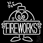 Bomb Fire Work Neon Sign