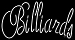 Cursive Letter Billiards Neon Sign