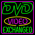 Dvd Video Exchanged 2 Neon Sign
