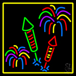 Fire Work With Multi Color 1 Neon Sign