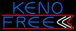 Keno Free 3 Neon Sign