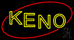 Keno With Oval Neon Sign