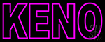 Keno With Outline Neon Sign