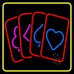 Poker Cards Icon 2 Neon Sign
