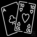 Poker Cards Neon Sign