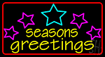 Seasons Greetings With Holy 2 Neon Sign