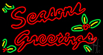 Seasons Greetings With Holy Neon Sign