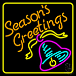 Seasons Greetings With Bell 1 Neon Sign