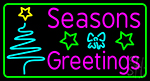 Seasons Greetings With Christmas Tree 2 Neon Sign