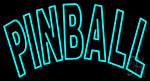 Tourquoise Pinball Neon Sign