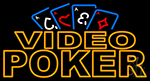 Video Poker With Cards 2 Neon Sign