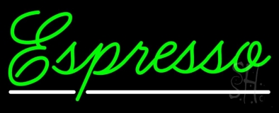 Cursive Green Espresso Neon Sign
