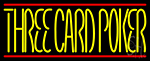 Three Card Poker Neon Sign