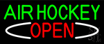 Air Hockey Open Neon Sign
