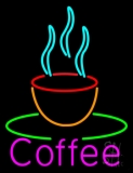 Pink Coffee Cup Neon Sign
