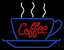 Red Coffee Inside Cup Neon Sign