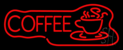 Red Coffee Logo Neon Sign