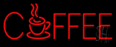 Red Coffee Mug Neon Sign