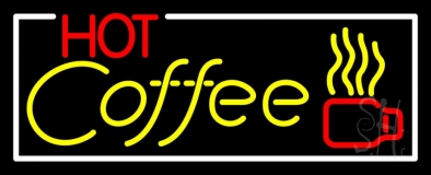 Red Coffee Yellow Neon Sign