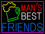 Mans Best Friend Bar With Beer Mug Neon Sign