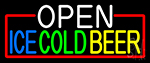 Open Ice Cold Beer Neon Sign