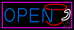 Open Inside Coffee Cup Neon Sign