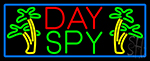 Red Day Spa Green Neon Sign