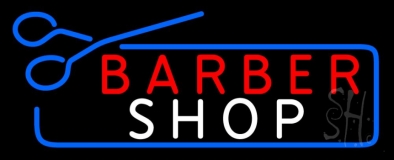 Barber Shop With Scissor Neon Sign