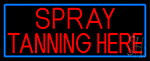 Red Spray Tanning Here Neon Sign
