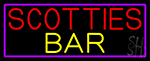 Scotties Bar With Purple Border Neon Sign