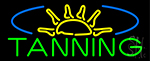 Tanning With Sun Rays Neon Sign