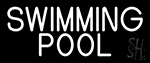 White Swimming Pool Neon Sign