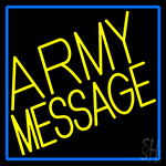 Custom Army With Blue Border Neon Sign