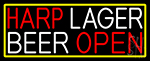 Harp Lager Beer Open With Yellow Neon Sign