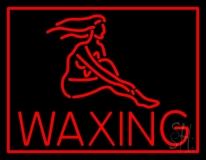 Red Waxing Neon Sign