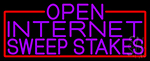 Purple Open Internet Sweepstakes With Red Border Neon Sign