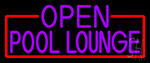 Purple Pool Lounge With Red Border Neon Sign