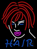 Hair Girl Logo Neon Sign