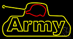 Yellow Army Neon Sign