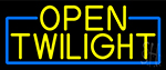 Yellow Twilight With Blue Border Neon Sign