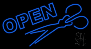Scissor Open Neon Sign