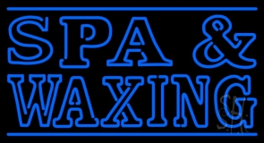 Blue Spa And Waxing Neon Sign