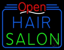 Open Hair Salon Neon Sign