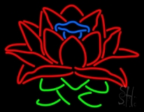Lotus Flower Logo Neon Sign